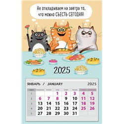 Календарь на магните 2025 Не откладываем на завтра то, можно съесть сегодня! 0611.083