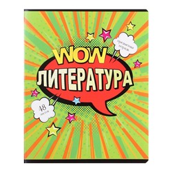 Тетрадь предметная 48 листов в линию "Комикс.Литература", обложка мелованный картон, ВД-лак, блок офсет