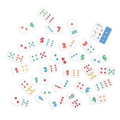 Развивающая игра «Учимся считать, Математические домино. Узнаем цифры», 30 карт