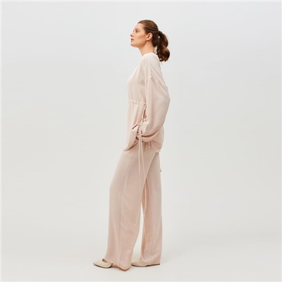 Костюм женский (туника, брюки) MINAKU: Casual Collection цвет бежевый, размер 42