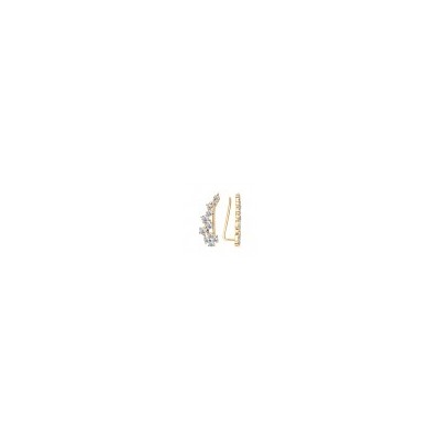 Серьги из золочёного серебра с фианитами, 93021058