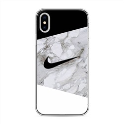 Силиконовый чехол Мраморный Nike на iPhone XS (10S)