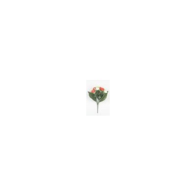 Искусственные цветы, Ветка в букете гвоздика 13 голов (1010237) красн
