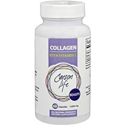 Carson Life Collagen Capsules with Vitamin C - 60 Capsules - Dietary Supplement for Anti Aging, Immune Support, Healthy Hair, Skin and Nails - Made in The USA (60 Capsules)