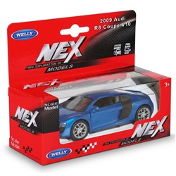 Welly. Машинка 1:38 "Audi R8 V10 2009" пруж. мех., цвет в ассорт. арт.43633W