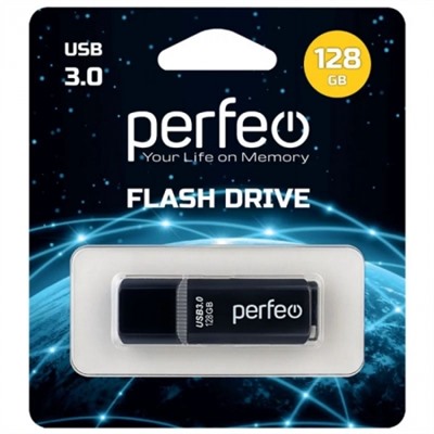 128Gb Perfeo C12 Black USB 3.0 (PF-C12B128)