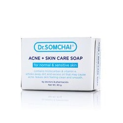 Мыло для чувствительной кожи против акне Dr Somchai 80 гр / Dr Somchai ACNE & Skin Care Soap for Sensitive Skin 80 gr