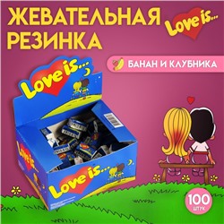 Жевательная резинка Love is "Банан и клубника", 4,2 г