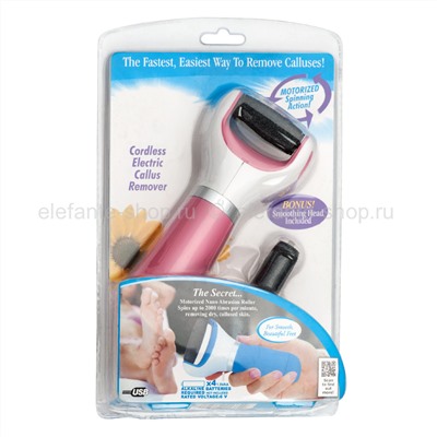 Электрическая пилка Cordless callus remover pink