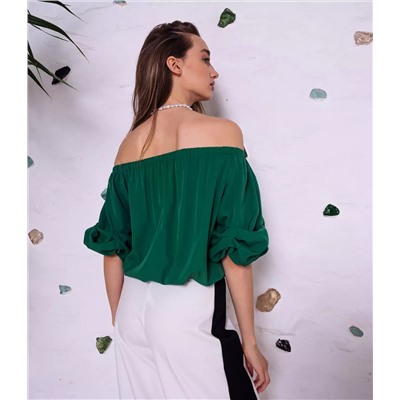 Блузка #БШ1321, зеленый