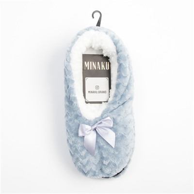 Носки-тапочки женские MINAKU цв.серо-голубой, р-р 35-37 (23 см)