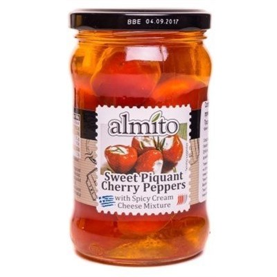 Красный    перец  с  сыром  в  масле    "    Almito    "  стекло  270  г