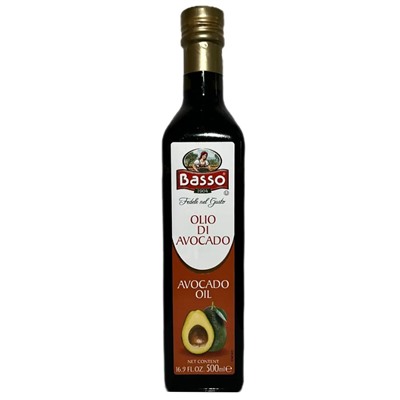 Масло авокадо рафинированное Basso Olio Di Avocado (стекло) 500 мл