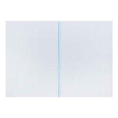 Тетрадь на гребне A4 60 листов в клетку "Синяя", пластиковая обложка, блок офсет