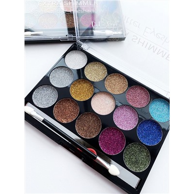 Тени для век DoDo Girl Professional Make Up 15 Color Palette Extra Shimmer Gel Glitter Eyeshadow (тон 01)