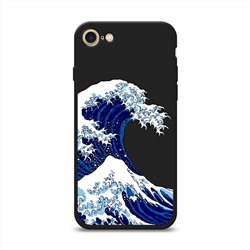 Матовый силиконовый чехол Волна в Канагаве на iPhone 7