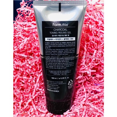 Пилинг-гель Farmstay Charcoal Toning Peeling Gel (78)