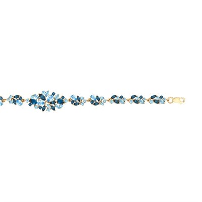 Браслет из золота с голубыми и синими топазами, 750257