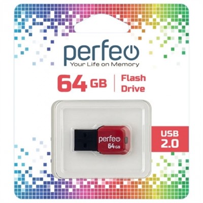 64Gb Perfeo M02 Black USB 2.0 (PF-M02B064)