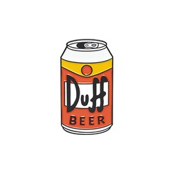 Металлический значок "Пиво Duff"