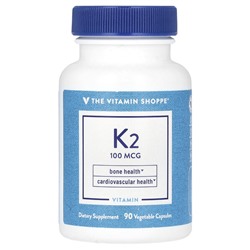 The Vitamin Shoppe Витамин К2 - 100 мкг - 90 растительных капсул - The Vitamin Shoppe
