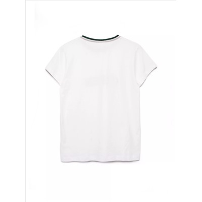 CONTE Белая футболка с сияющей вышивкой "Green" LD 1108