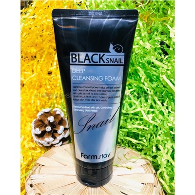 Пенка для умывания FarmStay Black Snail Deep Cleansing Foam 180ml (51)