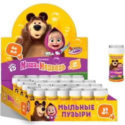 Играем вместе. Мыльные пузыри "Маша и медведь" 60 мл, арт.01086-60ЭД