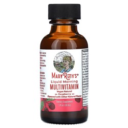 MaryRuth's Мультивитаминный дорожный набор Liquid Morning, малина, 16 бутылочек по 1 жидк. унции (30 мл) каждая