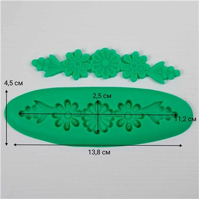 Силиконовый молд Цветочный мотив