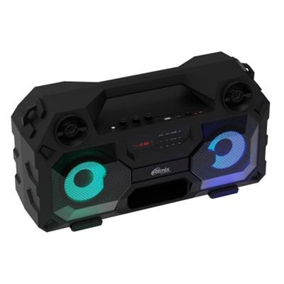 Мини аудио система Ritmix SP-690B, Bluetooth, MP3/FM/AUX/Light/Mic, черная
