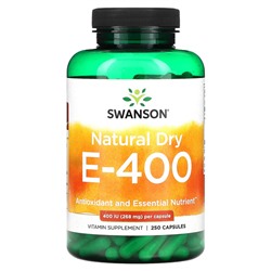 Swanson Natural Dry E-400, 268 мг (400 МЕ), 250 капсул