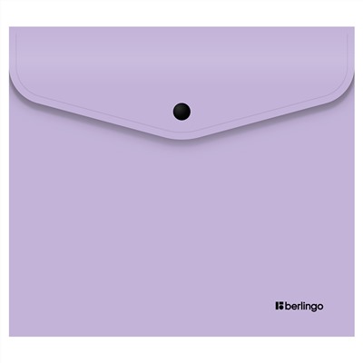 Папка-конверт на кнопке Berlingo "Instinct", А5+, 2000мкм, лаванда EFb_05507