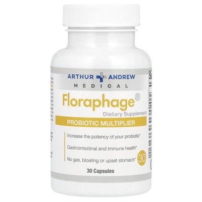 Arthur Andrew Medical Floraphage, Усилитель Пробиотиков - 30 капсул - Arthur Andrew Medical