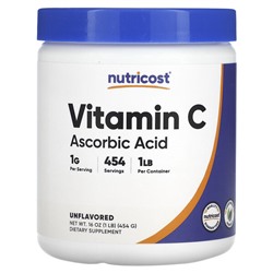 Nutricost Витамин C, Без вкуса - 454 г - Nutricost