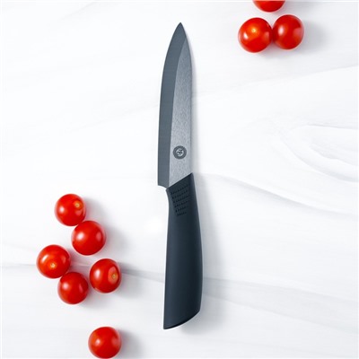 Нож кухонный керамический Magistro Black, лезвие 12,5 см, ручка soft-touch, цвет чёрный