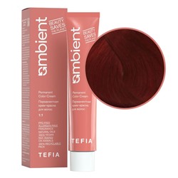 TEFIA Ambient 6.5 Перманентная крем-краска для волос / Темный блондин красный, 60 мл