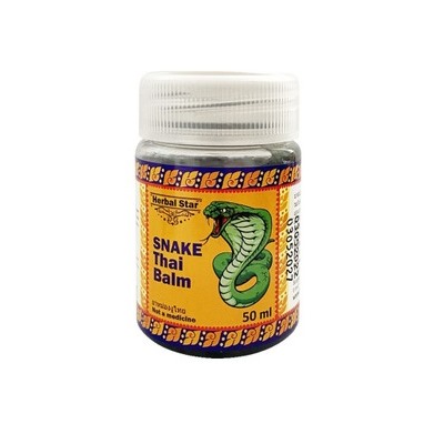 Herbal Star Бальзам Snake thai balm (змеиный), пластик (баночка-50мл).12