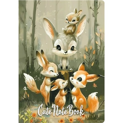 Cute Animals Notebook (А6, 32 л., дизайнерская бумага)