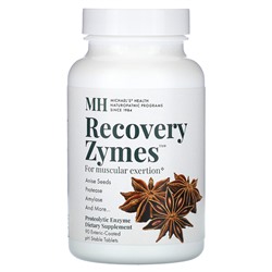 Michael's Naturopathic Recovery Zymes, 90 pH-стабильных таблеток с кишечнорастворимой оболочкой