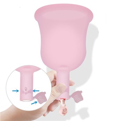 Менструальная чаша с клапаном для опорожнения