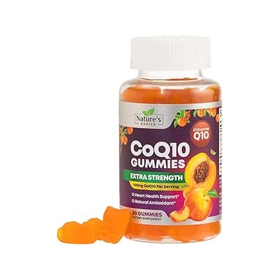 Nature's CoQ10 100mg Gummies, 3X Better Absorption, Antioxidant for Heart Health Support & Energy Production, Ultra Coenzyme Q10 Vitamins, Coq 10 Supplements, Dietary Supplement, Non-GMO - 30 Gummies