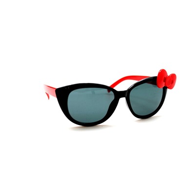 Детские солнцезащитные очки черный красный бант
