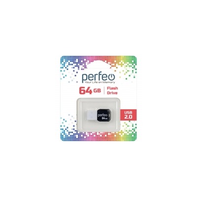 64Gb Perfeo M02 White USB 2.0 (PF-M02W064)