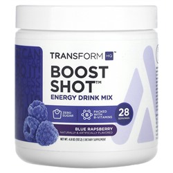 TransformHQ Boost Shot, Смесь для энергетического напитка, голубая малина, 4,8 унции (137,2 г)