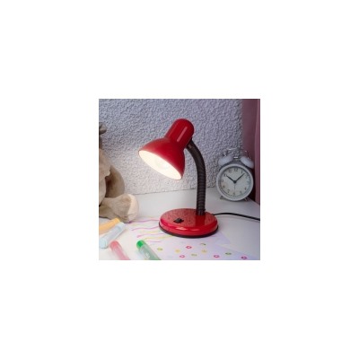 Светильник настольный ЭРА N-211-E27-40W-R, красный, выключатель, E27, 220В, пакет