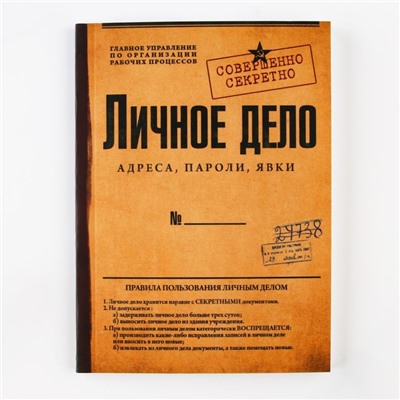 Ежедневник А6, 64 л. "Личное дело"