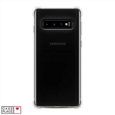 Противоударный силиконовый чехол Прозрачный на Samsung Galaxy S10