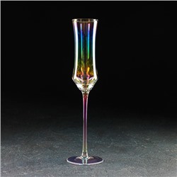 Бокал из стекла для шампанского «Кира», 180 мл, 7×25,5 см, цвет перламутровый
