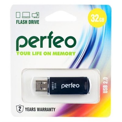 32Gb Perfeo C06 Black USB 2.0 (PF-C06B032)